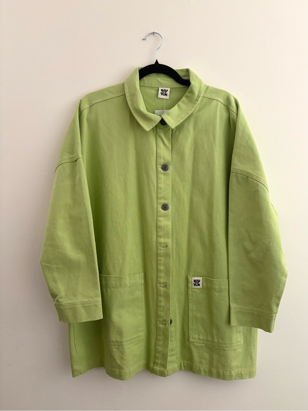 Lucy & Yak Light Lime Green Oversized Jean Jacket
